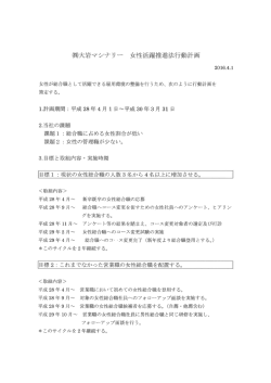 女性活躍推進法行動計画を掲載しました。