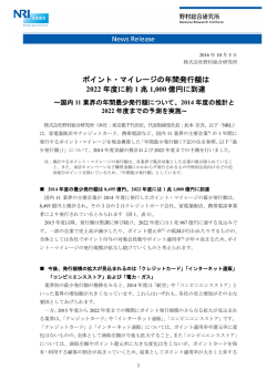ポイント・マイレージの年間発行額は 2022 年度に約 1 兆 1,000 円に到達