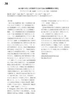 血小板の 4℃と 22℃保存下における血小板膜糖蛋白の変化