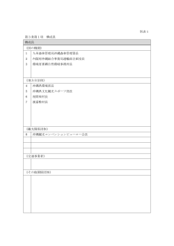 別添 構成員名簿[PDF 78.3 KB] - 九州地方環境事務所