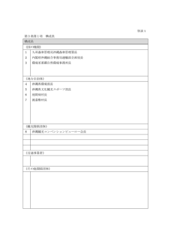 別添 構成員名簿[PDF 78.3 KB] - 九州地方環境事務所