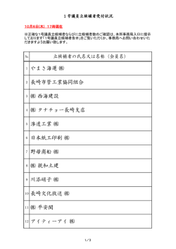 1 やまさ海運 2 長崎市管工業協同組合 3 西海建設 4 タナチョー長崎支店