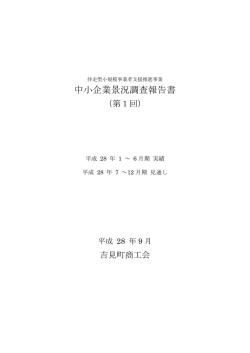 中小企業景況調査報告書