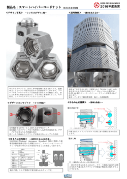 製品名：スマートハイパーロードナット 株式会社東京衡機 ① ② ③