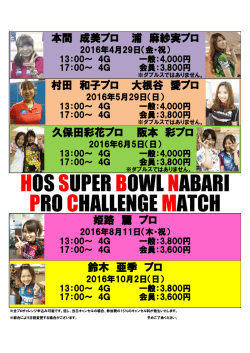 プロチャレ日程表2016.4.20.