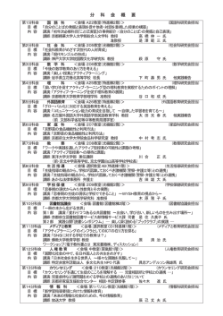 分科会概要 - 京都府私立中学高等学校連合会
