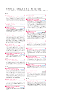 医薬部外品・化粧品配合成分一覧