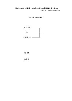 大会の組み合わせ（PDF版） - 千葉県ソフトバレーボール連盟
