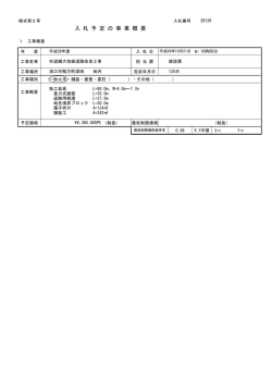 入 札 予 定 の 事 業 概 要