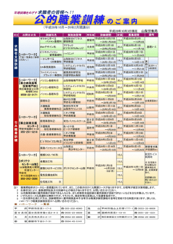 公的職業訓練のご案内