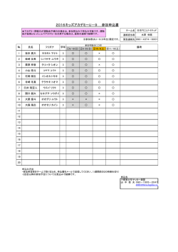 10/8メンバーリスト - 壬生FCユナイテッド