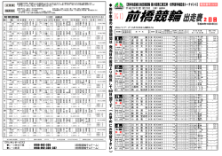 出走表2日目