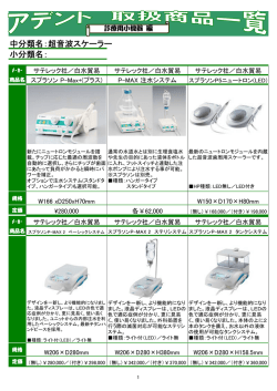 中分類名：超音波スケーラー 小分類名：