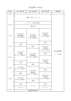 試合進行予定表