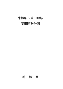 八重山地域雇用開発計画（PDF：393KB）