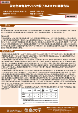 蛍光色素含有ナノシリカ粒子およびその調製方法