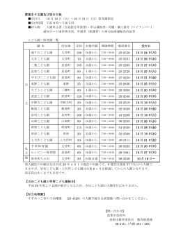 新入園受付日程表（PDFファイル 79KB）