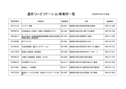 通所リハビリテーション事業所一覧