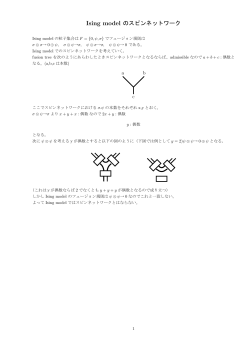 Ising model のスピンネットワーク