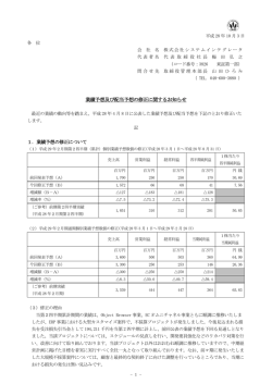 業績予想及び配当予想の修正に関するお知らせ
