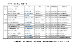 「ふじ祭り」 開催一覧