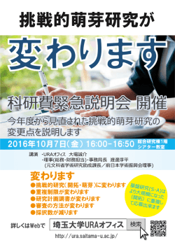 挑戦的萌芽研究が