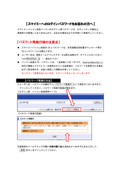 パスワードをお忘れの方 - スマイミー 不動産オンライン広島