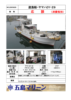 NO.280926 遊漁船・ヤマハDY-29