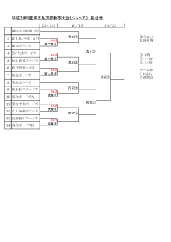 トーナメント表 - 武蔵狭山ボーイズ