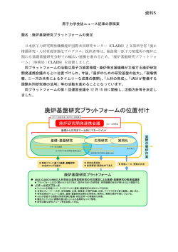 資料5 - 国立研究開発法人 日本原子力研究開発機構 福島研究開発