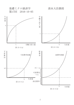 基礎ミクロ経済学 清水大昌教授 第17回 2016-10-05