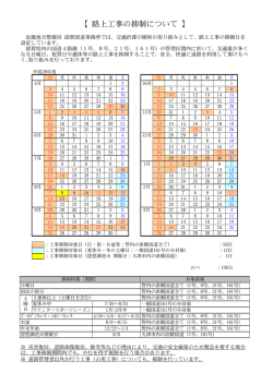 路上工事の抑制について - 国土交通省近畿地方整備局