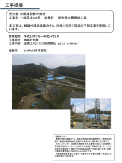 一般国道44号 釧路町 新別保大橋橋脚工事