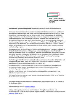 Interkulturelle Impulse - NRW Landesb&uuml;ro Freie Darstellende K&uuml;nste