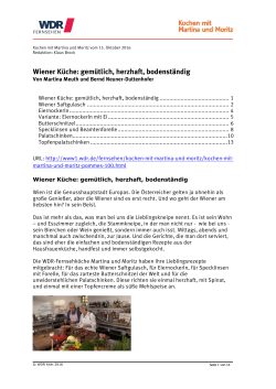 Wiener Küche – gemütlich, herzhaft, bodenständig [PDF, 740