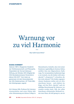 Warnung vor zu viel Harmonie - Konrad-Adenauer