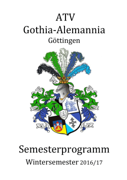ATV Gothia-Alemannia Semesterprogramm