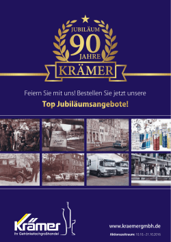 90 Jahre - Krämer GmbH - Ihr Getränkefachgroßhandel