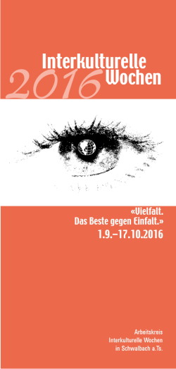 Interkulturelle Wochen 2016