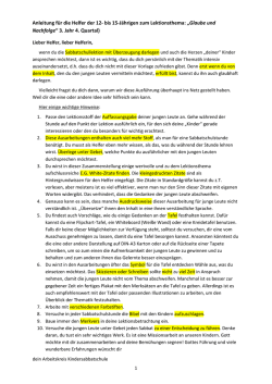 Hilfestellung f&uuml;r die Seniorenhelferlektion