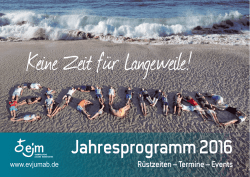 Keine Zeit für Langeweile! - Evangelische Jugend Marienberg