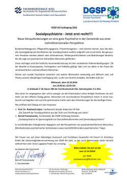 Sozialpsychiatrie - Jetzt erst recht!!!
