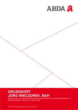 grusswort j&ouml;rg wieczorek, bah