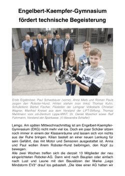 Artikel Roboter AG - Engelbert-Kaempfer