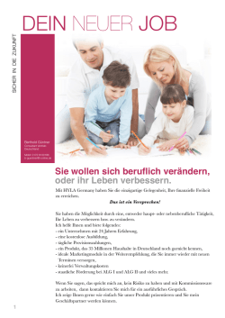 Informationen : Dein neuer Job