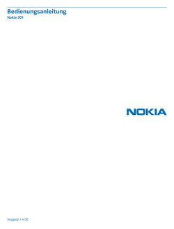 Nokia 301 Bedienungsanleitung - schreiber