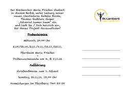 Der Kirchenchor Maria Frieden studiert in diesem Herbst, unter
