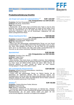 FFF Vergabemeldungen Oktober 2016