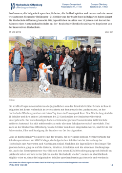 Bulgarische Schüler begeistert von Roboter