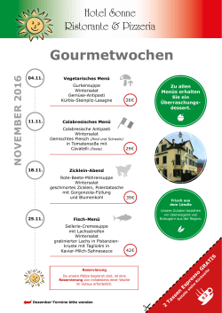 Gourmetwochen - Hotel Restaurant Sonne in Staufen im Breisgau